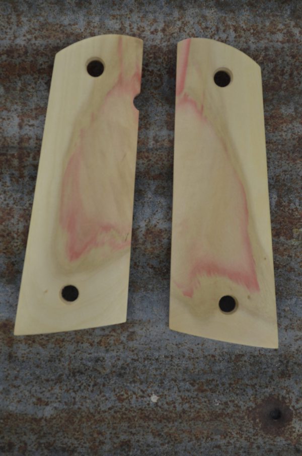 Flamed box elder 1911 grips