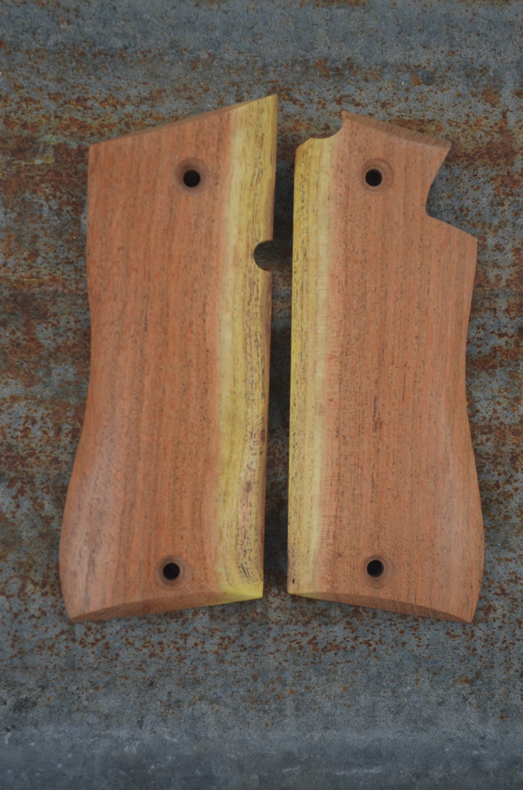 thumbnail image 2 of Checker Pattern Jet Black Pistol Grips For Star PD Handgun - Replacement Grips 2 of 9
