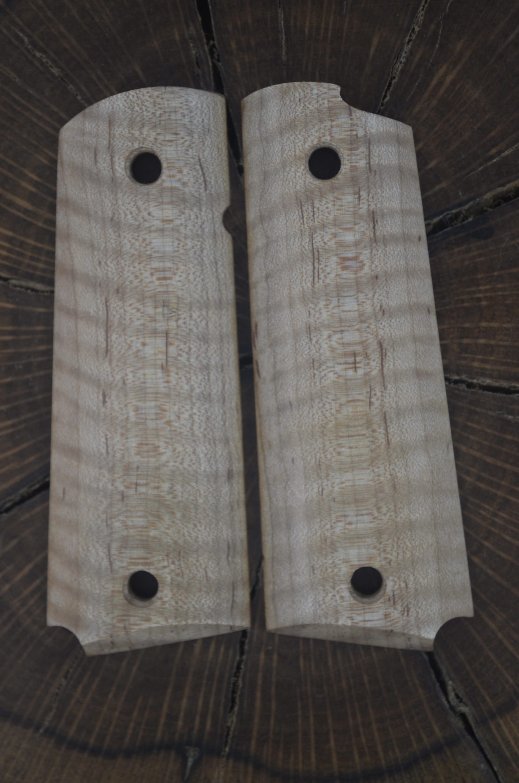 Tiger striped Maple 1911 grips