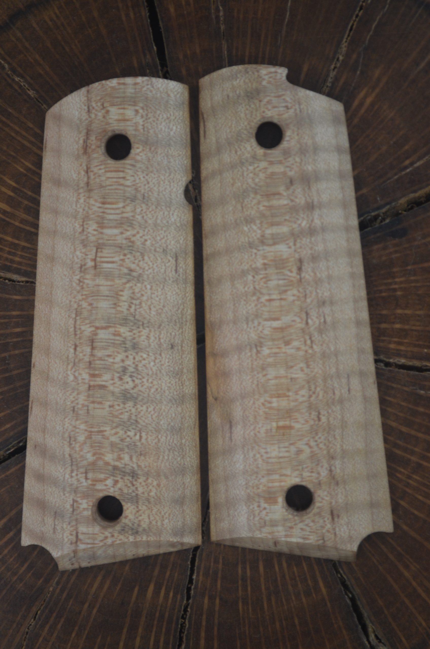 Tiger striped Maple 1911 grips